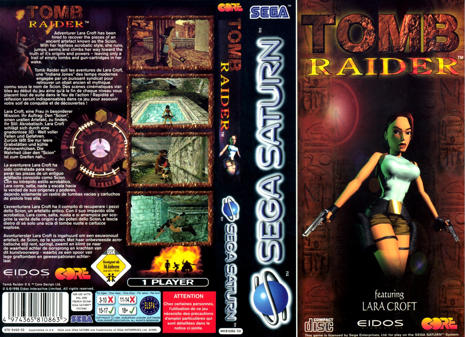 Sega Saturn T Tomb Raider E Game Covers Box Scans Box Art CD Labels